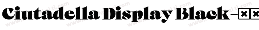 Ciutadella Display Black字体转换